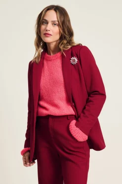 POM Amsterdam BLAZER Burgundy Red Clearance