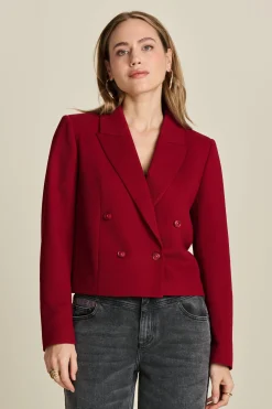 POM Amsterdam BLAZER Short Burgundy Red Sale