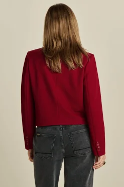 POM Amsterdam BLAZER Short Burgundy Red Sale