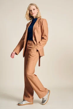 POM Amsterdam BLAZER Striped Sugar Brown New