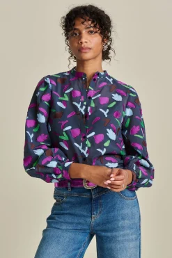 POM Amsterdam BLOUSE Featherfest Blue Best