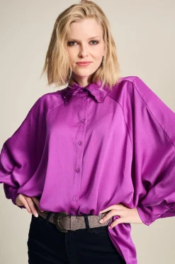 POM Amsterdam BLOUSE Feathers Cactus Pink Online
