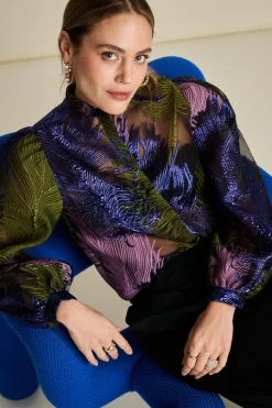 POM Amsterdam BLOUSE Festive Feathers Online
