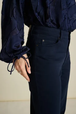 POM Amsterdam BLOUSE Jacquard Midnight Blue Best