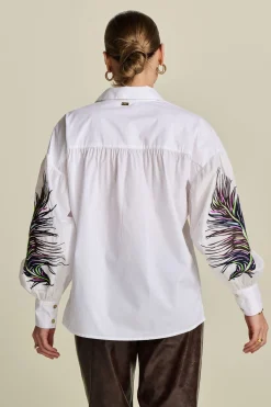POM Amsterdam BLOUSE Maxime Feather White Hot