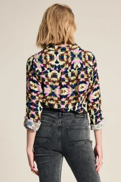 POM Amsterdam BLOUSE Mila Butterfly Sky