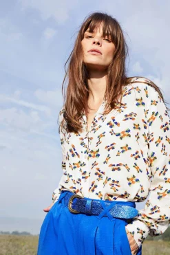 POM Amsterdam BLOUSE Milly Butterfly Ecru Sale