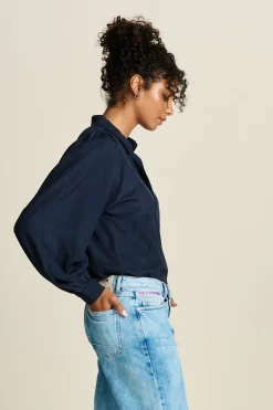 POM Amsterdam BLOUSE Sparkle Blue Best