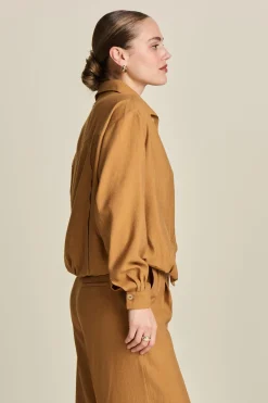 POM Amsterdam BLOUSE Sugar Brown Hot