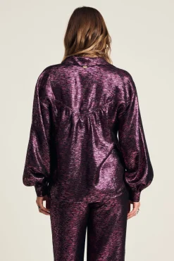 POM Amsterdam BLOUSE Violet Festive Pink New