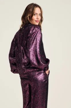 POM Amsterdam BLOUSE Violet Festive Pink New