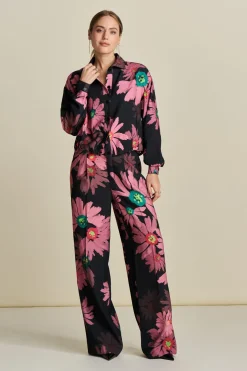 POM Amsterdam BROEK Big Blooming Pink Outlet
