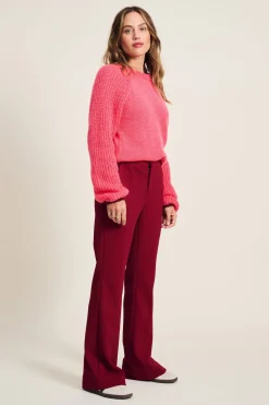 POM Amsterdam BROEK Flare Burgundy Red Online