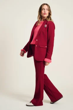 POM Amsterdam BROEK Flare Burgundy Red Online