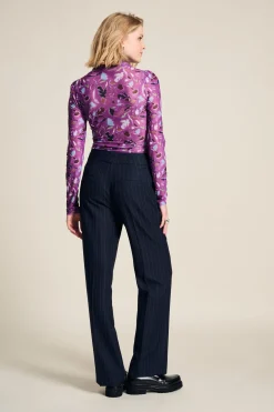 POM Amsterdam BROEK Striped Midnight Blue Best