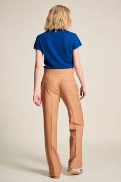 POM Amsterdam BROEK Striped Sugar Brown Hot