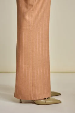 POM Amsterdam BROEK Striped Sugar Brown Hot