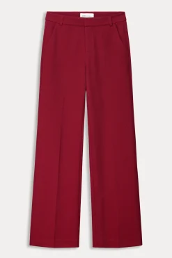 POM Amsterdam BROEK Wide Leg Burgundy Red