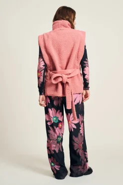 POM Amsterdam GILET Teddy Dusty Pink Online