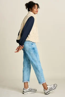 POM Amsterdam GILET Teddy Love Ecru Discount