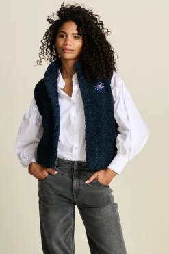 POM Amsterdam GILET Teddy Love Navy Clearance