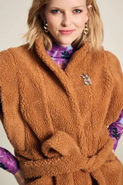 POM Amsterdam GILET Teddy Sugar Brown Online