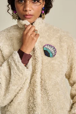 POM Amsterdam JACKET Teddy Ecru New