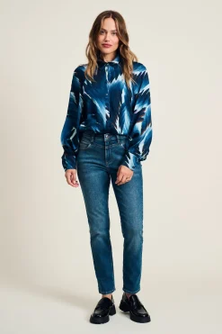 POM Amsterdam JEANS Elize Slim Dark Blue Outlet