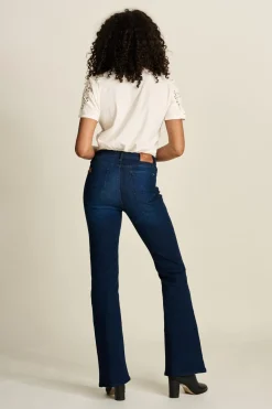 POM Amsterdam JEANS Esmee Flare Dark Blue Discount