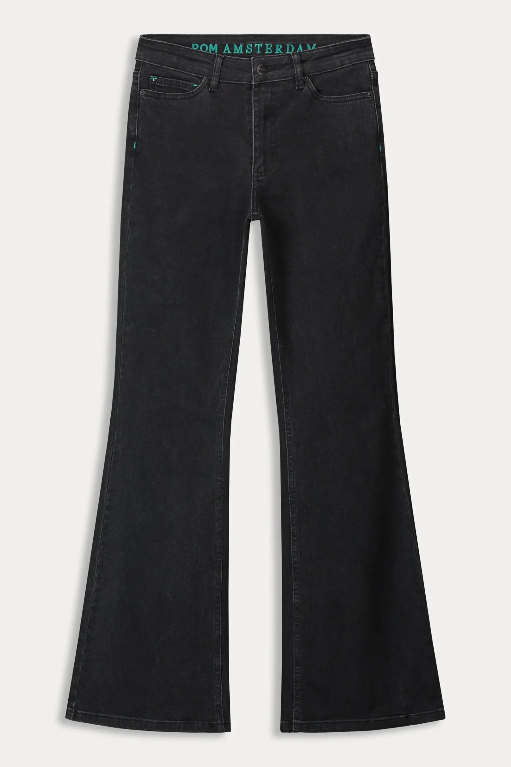 POM Amsterdam JEANS Esmee Flare Vintage Black New