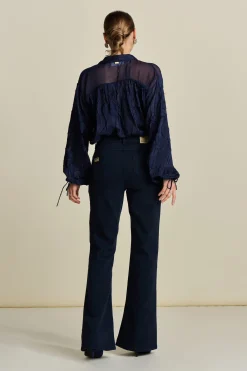 POM Amsterdam JEANS KATE Flare Washed Midnight Blue Online