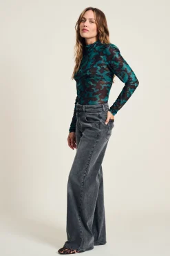 POM Amsterdam JEANS Wide Leg Grey Storm Hot