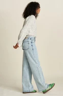 POM Amsterdam JEANS Wide Leg Light Blue Sale