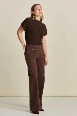 POM Amsterdam JEANS Wide Leg Washed Brown Hot