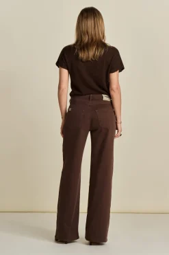 POM Amsterdam JEANS Wide Leg Washed Brown Hot