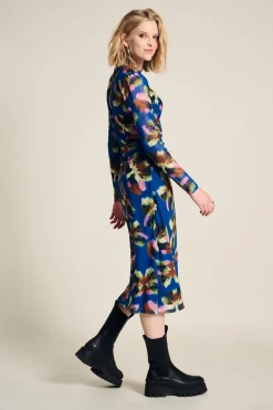 POM Amsterdam JURK Mesh Butterfly Blue