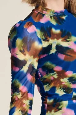 POM Amsterdam JURK Mesh Butterfly Blue