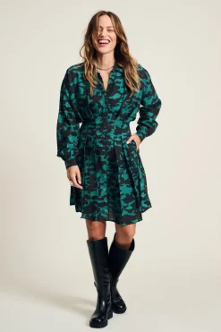 POM Amsterdam JURK Camo Teal Green Discount