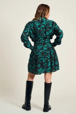 POM Amsterdam JURK Camo Teal Green Discount