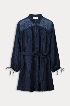 POM Amsterdam JURK Jacquard Midnight Blue Best