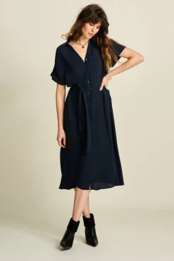 POM Amsterdam JURK Lynn Dark Navy Outlet