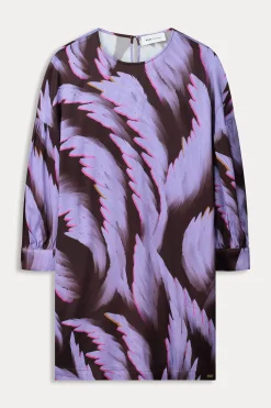 POM Amsterdam JURK Satin Feathers Brown