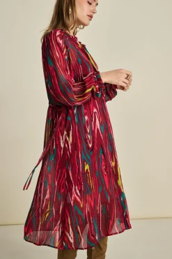 POM Amsterdam JURK Woody Burgundy Red Discount