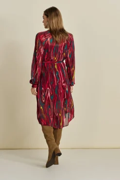 POM Amsterdam JURK Woody Burgundy Red Discount