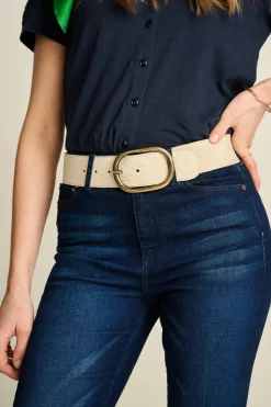 POM Amsterdam RIEM Olivia Suede Ecru