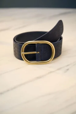 POM Amsterdam RIEM Olivia Suede Navy Outlet