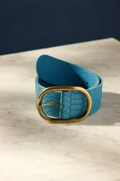POM Amsterdam RIEM Olivia Suede Sky Blue Best