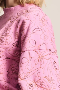 POM Amsterdam SWEATER Butterfly Rose Pink Sale