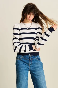 POM Amsterdam TRUI Lucy Dark Navy Striped Dark navy Discount