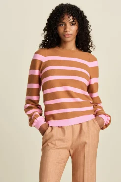 POM Amsterdam TRUI Striped Sugar Brown